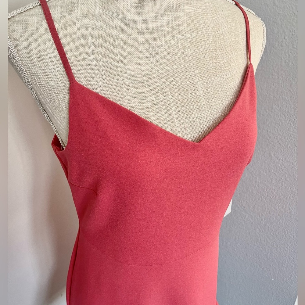 Women’s Coral pink Ruffled Cocktail 1State Dress - Picture 5 of 12